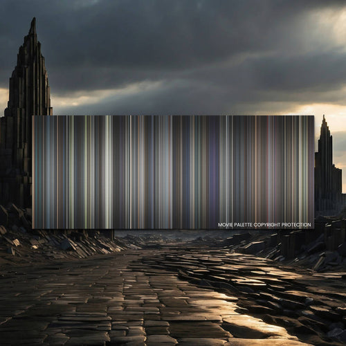 Avengers: Endgame movie barcode canvas print, the whole film as stripes of color