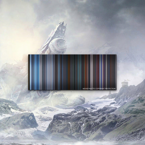 Star Wars: Episode V - The Empire Strikes Back movie barcode canvas print, the whole film as stripes of color