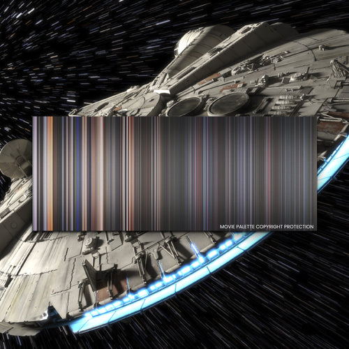 Star Wars: Episode IV - A New Hope movie barcode canvas print, the whole film as stripes of color