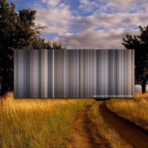 The Shawshank Redemption movie barcode canvas print, the whole film as stripes of color