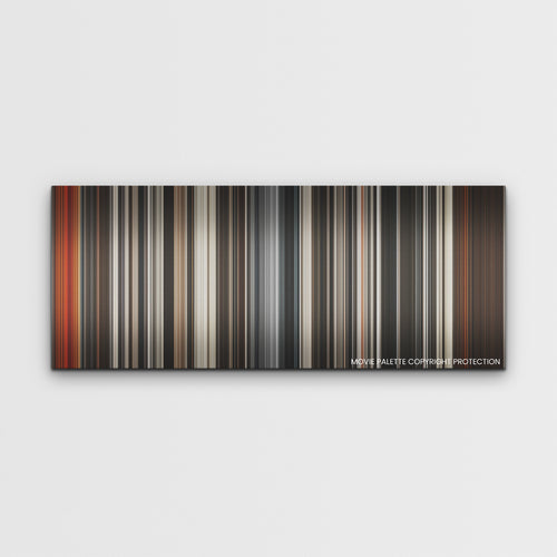 Dune: Part Two color palette canvas print: thousands of thin vertical stripes of color