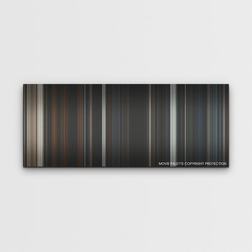 The Last Voyage of the Demeter color palette canvas print: thousands of thin vertical stripes of color