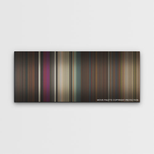 Gunpowder Milkshake color palette canvas print: thousands of thin vertical stripes of color