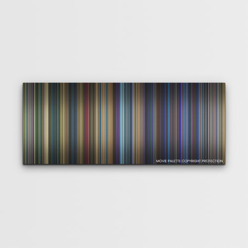 Godzilla vs. Kong color palette canvas print: thousands of thin vertical stripes of color