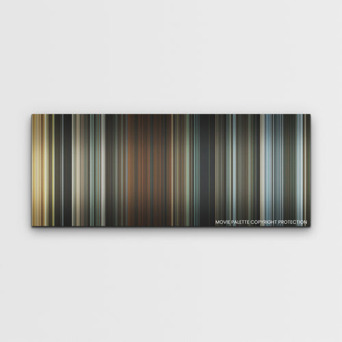 The King's Man color palette canvas print: thousands of thin vertical stripes of color