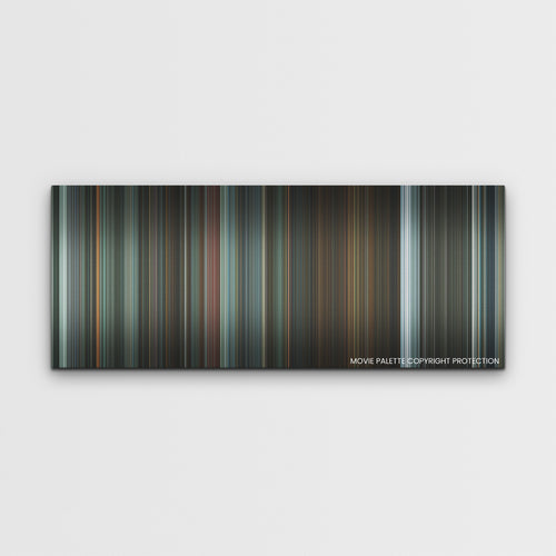 Luther: The Fallen Sun color palette canvas print: thousands of thin vertical stripes of color