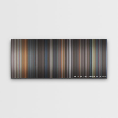 Boss Level color palette canvas print: thousands of thin vertical stripes of color
