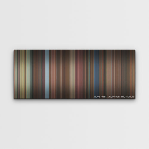 Love Hard color palette canvas print: thousands of thin vertical stripes of color