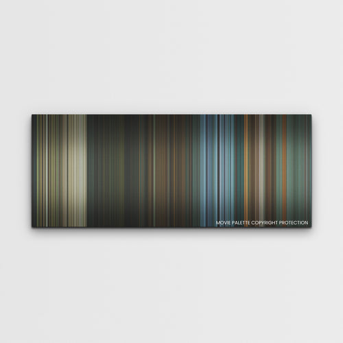 Boy Kills World color palette canvas print: thousands of thin vertical stripes of color