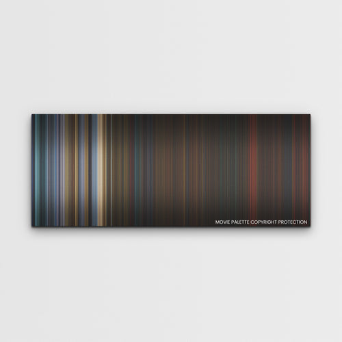 Saw X color palette canvas print: thousands of thin vertical stripes of color