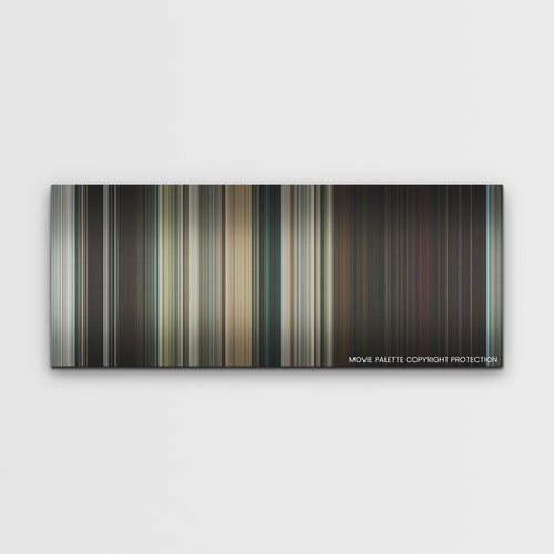 The Ministry of Ungentlemanly Warfare color palette canvas print: thousands of thin vertical stripes of color