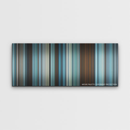 All Quiet on the Western Front color palette canvas print: thousands of thin vertical stripes of color