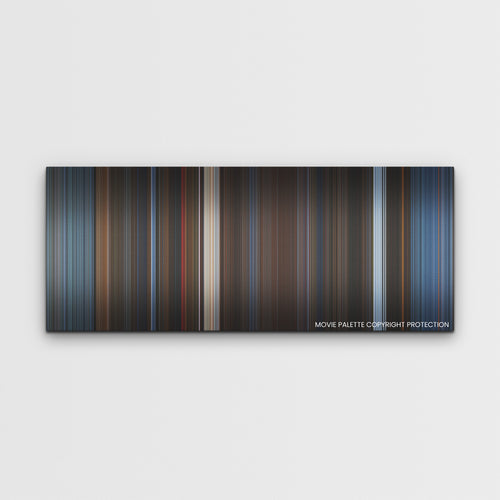 Mortal Kombat color palette canvas print: thousands of thin vertical stripes of color