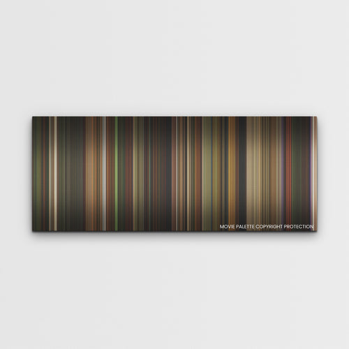 Love Lies Bleeding color palette canvas print: thousands of thin vertical stripes of color