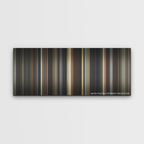 Saltburn color palette canvas print: thousands of thin vertical stripes of color