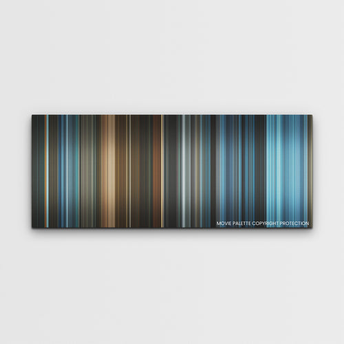 The Mother color palette canvas print: thousands of thin vertical stripes of color