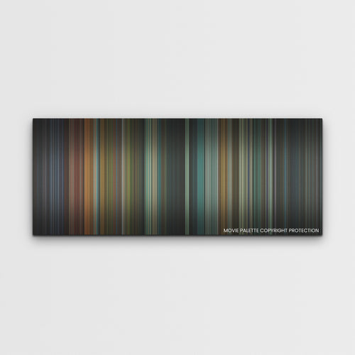Halloween Kills color palette canvas print: thousands of thin vertical stripes of color