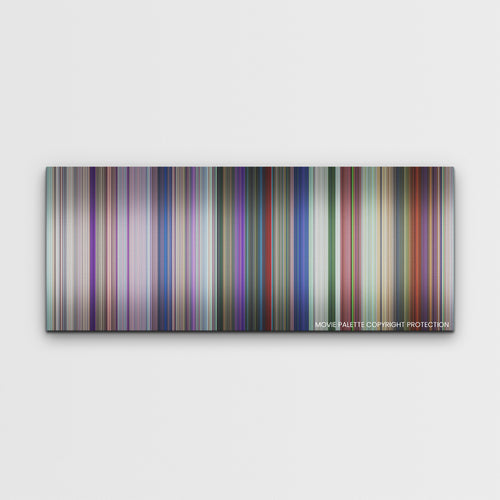 Spellbound color palette canvas print: thousands of thin vertical stripes of color