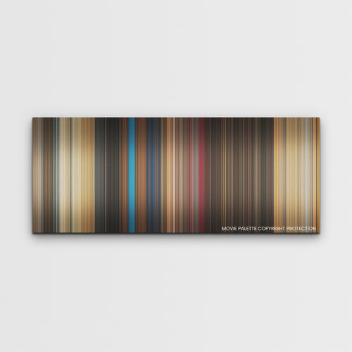 The Fall Guy color palette canvas print: thousands of thin vertical stripes of color