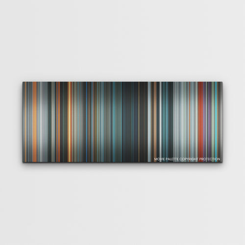 The Flash color palette canvas print: thousands of thin vertical stripes of color