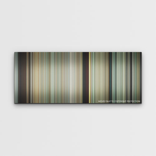 Fall color palette canvas print: thousands of thin vertical stripes of color