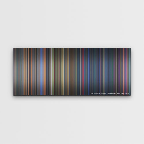 Lightyear color palette canvas print: thousands of thin vertical stripes of color