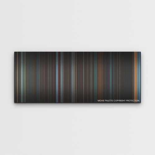 The Boogeyman color palette canvas print: thousands of thin vertical stripes of color