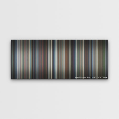 Perfect Days color palette canvas print: thousands of thin vertical stripes of color