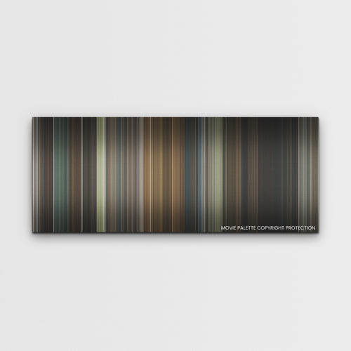 Enola Holmes 2 color palette canvas print: thousands of thin vertical stripes of color
