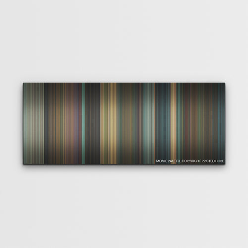 West Side Story color palette canvas print: thousands of thin vertical stripes of color
