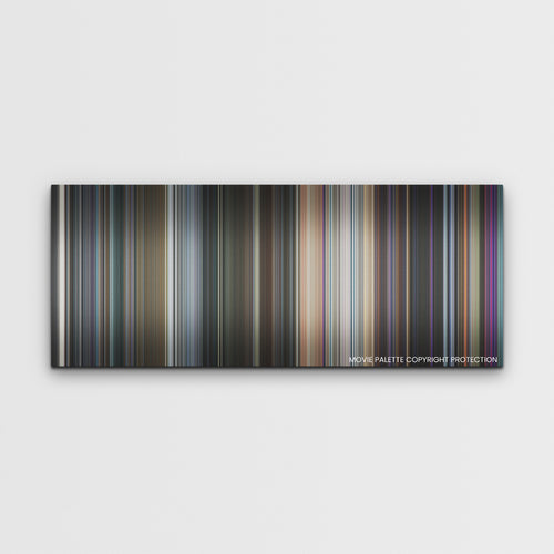 The Marvels color palette canvas print: thousands of thin vertical stripes of color