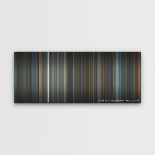 Orphan: First Kill color palette canvas print: thousands of thin vertical stripes of color