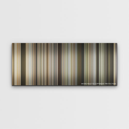 The Marksman color palette canvas print: thousands of thin vertical stripes of color