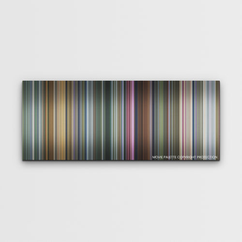 Godzilla x Kong: The New Empire color palette canvas print: thousands of thin vertical stripes of color