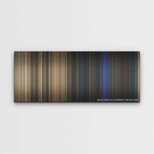 Texas Chainsaw Massacre color palette canvas print: thousands of thin vertical stripes of color