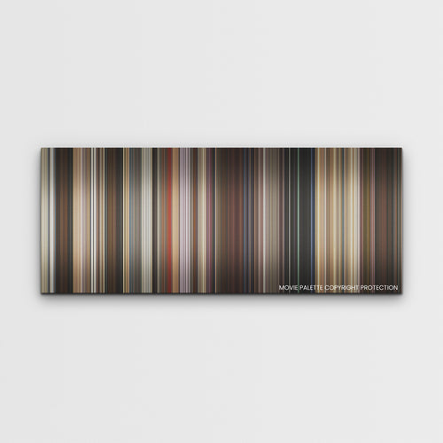 Licorice Pizza color palette canvas print: thousands of thin vertical stripes of color