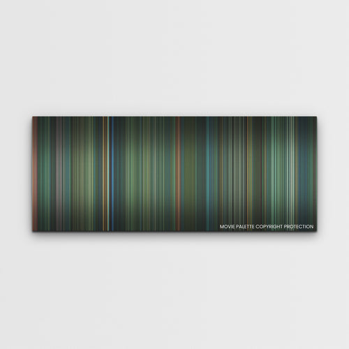 Joker: Folie à Deux color palette canvas print: thousands of thin vertical stripes of color