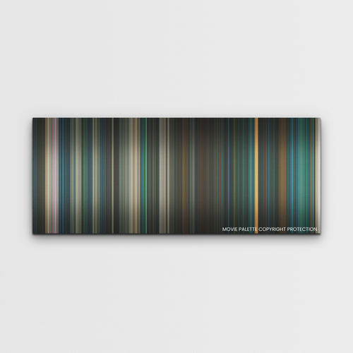 Beetlejuice Beetlejuice color palette canvas print: thousands of thin vertical stripes of color