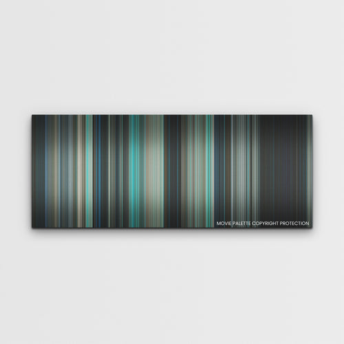 Night Swim color palette canvas print: thousands of thin vertical stripes of color