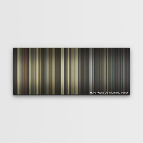 Ghostbusters: Afterlife color palette canvas print: thousands of thin vertical stripes of color