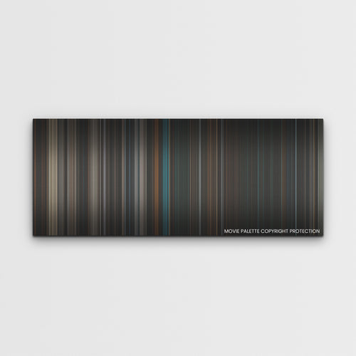 The Nun II color palette canvas print: thousands of thin vertical stripes of color