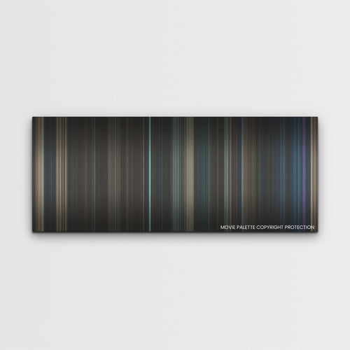 Haunted Mansion color palette canvas print: thousands of thin vertical stripes of color