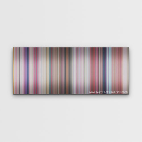 Barbie color palette canvas print: thousands of thin vertical stripes of color