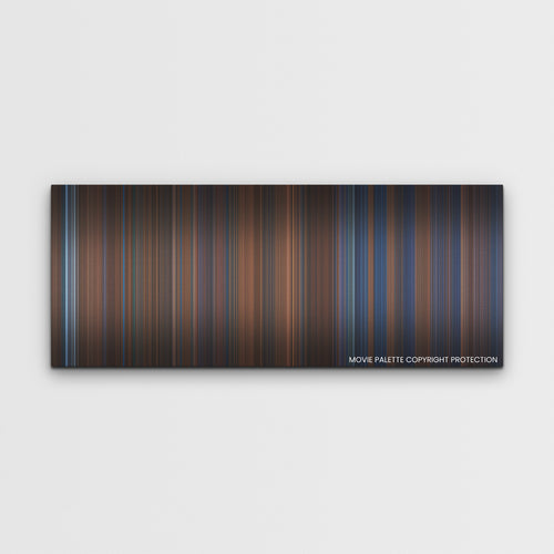 Violent Night color palette canvas print: thousands of thin vertical stripes of color