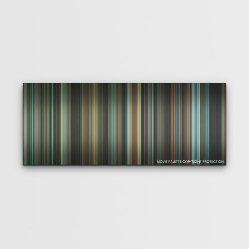 The Many Saints of Newark color palette canvas print: thousands of thin vertical stripes of color