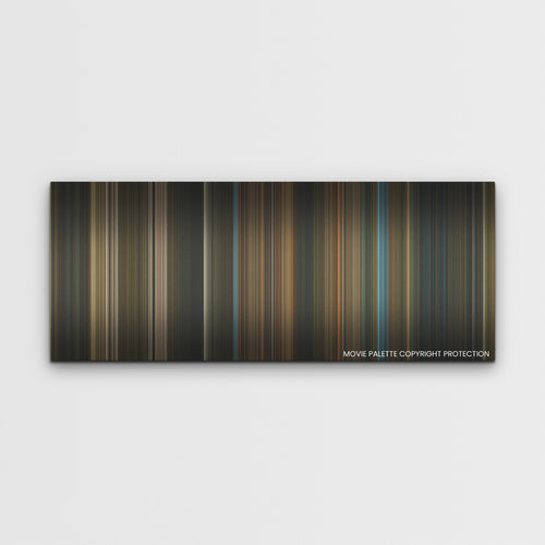 Nightmare Alley color palette canvas print: thousands of thin vertical stripes of color