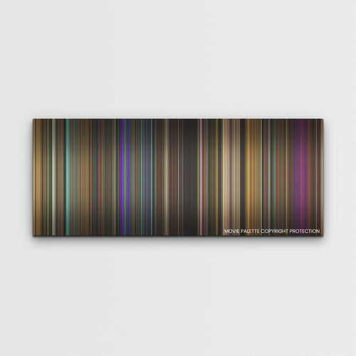 Monkey Man color palette canvas print: thousands of thin vertical stripes of color