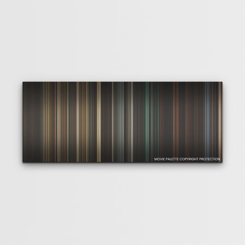 The Conjuring: The Devil Made Me Do It color palette canvas print: thousands of thin vertical stripes of color