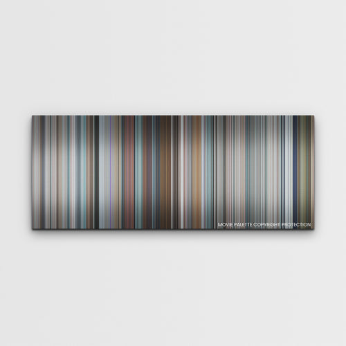 Free Guy color palette canvas print: thousands of thin vertical stripes of color