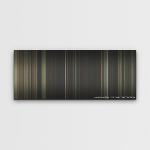 The Black Phone color palette canvas print: thousands of thin vertical stripes of color